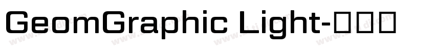 GeomGraphic Light字体转换